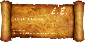 Ludik Etelka névjegykártya